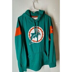 TEAM ISSUED Miami Dolphins Nike Sideline Arch Jersey Pullover Hoodie Size L